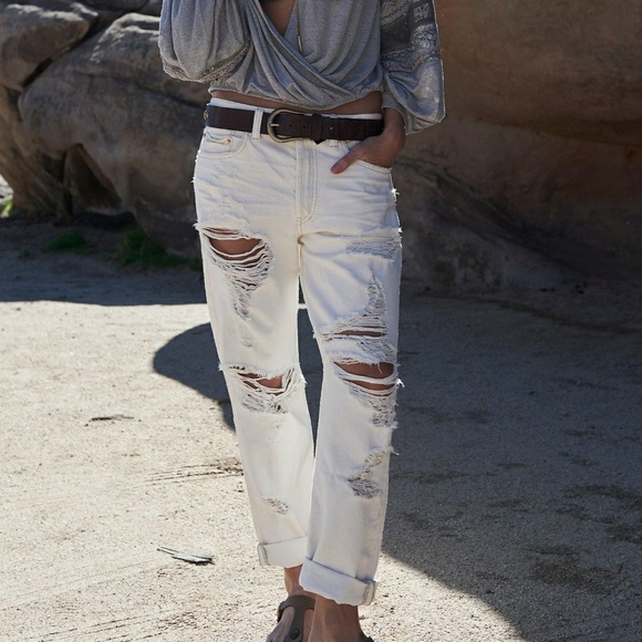 Free People Denim - Free People Denim Jeans Ripped Destroyed Size 31